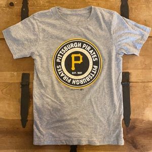 MLB Pittsburgh Pirates Boys Grey Graphic Tee Shirt